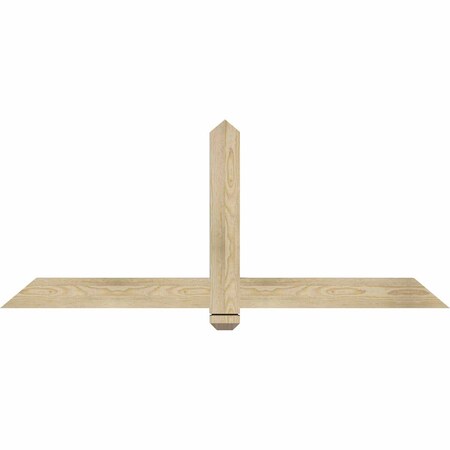 Ekena Millwork Eugene Rough Sawn Timber Gable Bracket, Douglas Fir, 60"W x 25"H x 2"D x 4"F, 10/12 Pitch GBW060X25X0204EUG00RDF